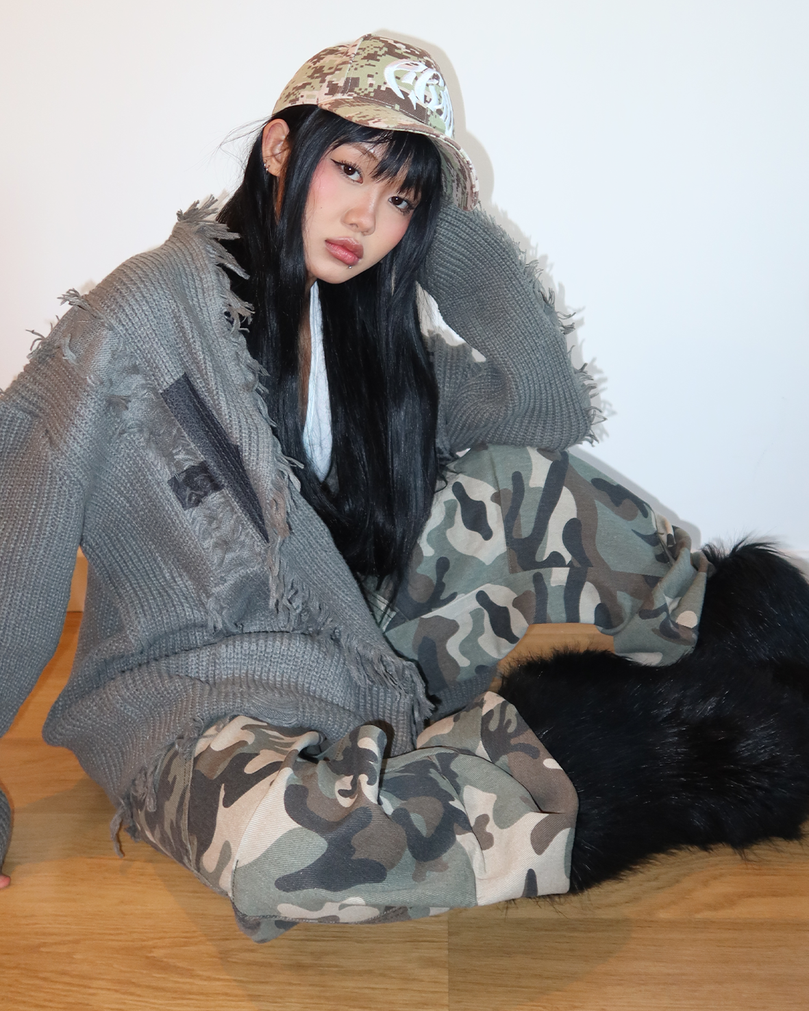 SAMPLE SALE SPECIAL: DARK SUBSCULTURE RETRO DISTRESSED CARDIGAN