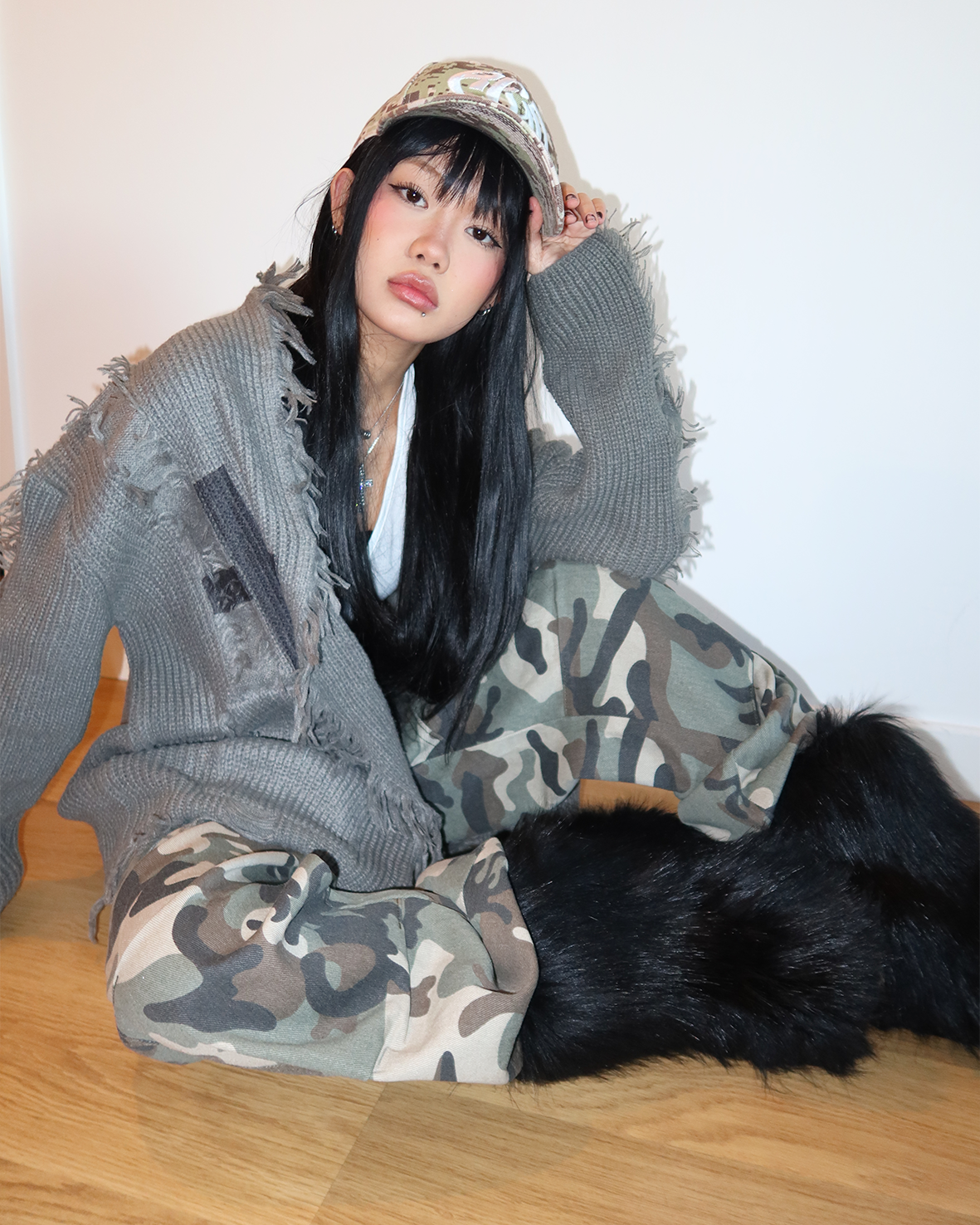 SAMPLE SALE SPECIAL: DARK SUBSCULTURE RETRO DISTRESSED CARDIGAN