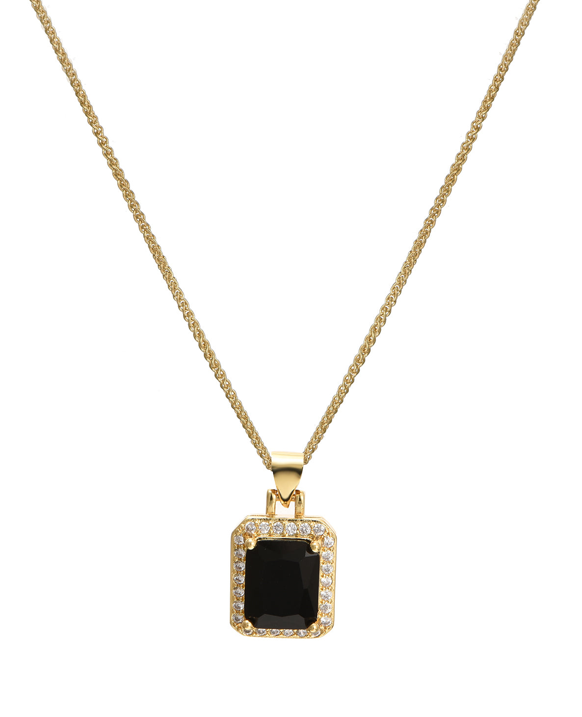 BLACK SQUARE DIAMOND NECKLACE