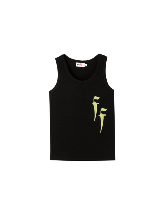 F LOGO BLACK TANK TOP