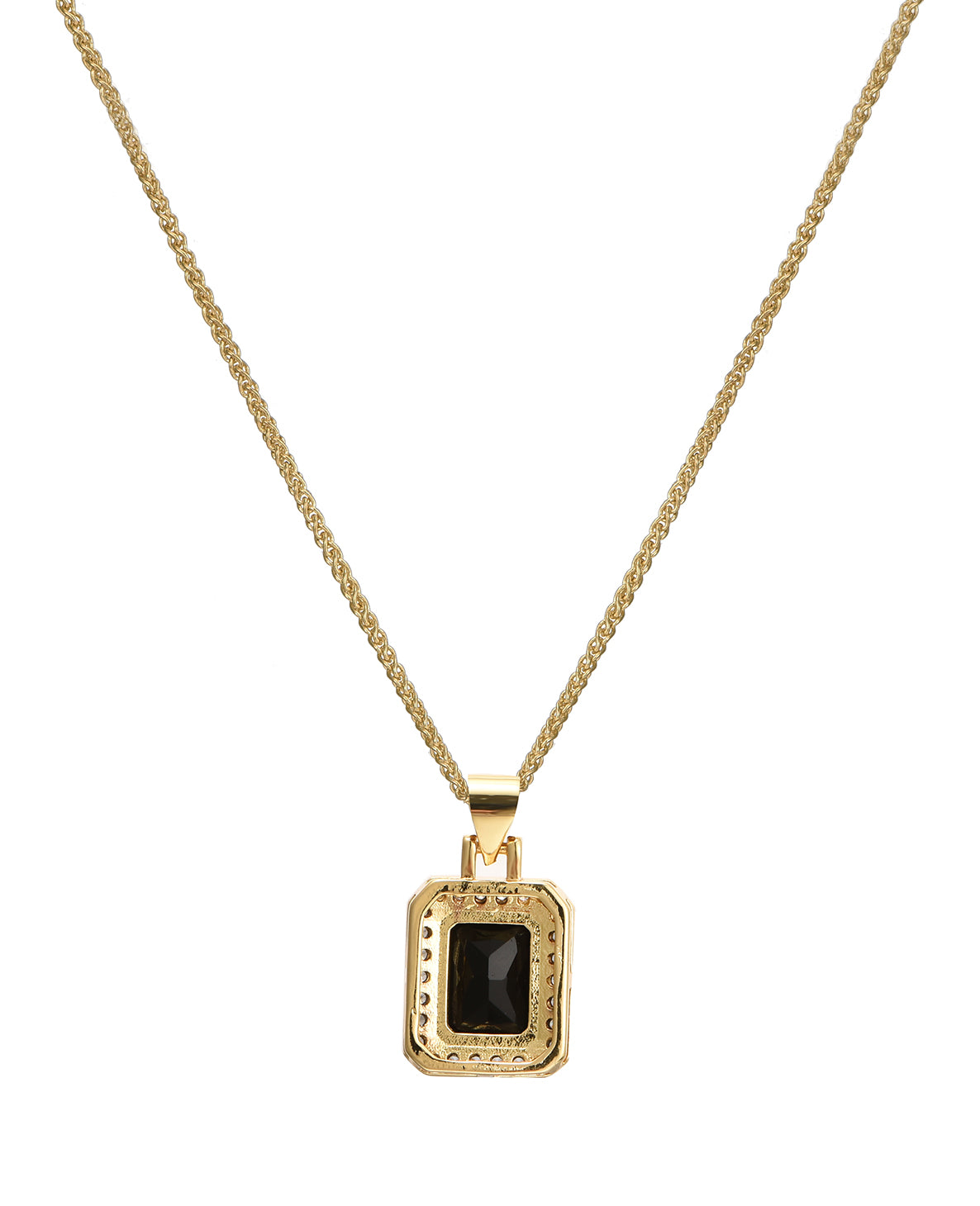 BLACK SQUARE DIAMOND NECKLACE